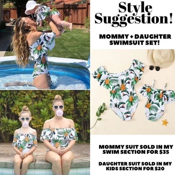 NEW! Girl’s Tropical Pineapple Print One Piece - Picture 9 of 9